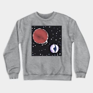 pixel planet in space Crewneck Sweatshirt